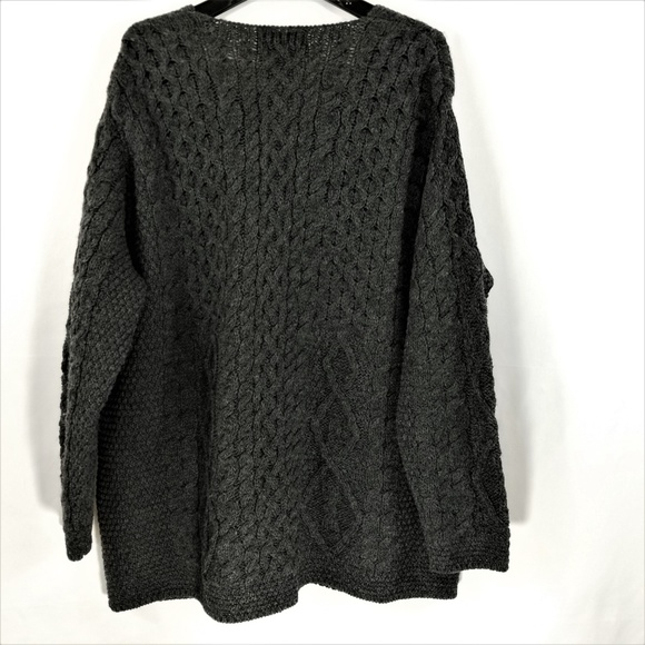 Aran Crafts Ireland Sweater Merino Wool Cable Knit - Picture 3 of 8